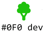 #0f0 dev logo