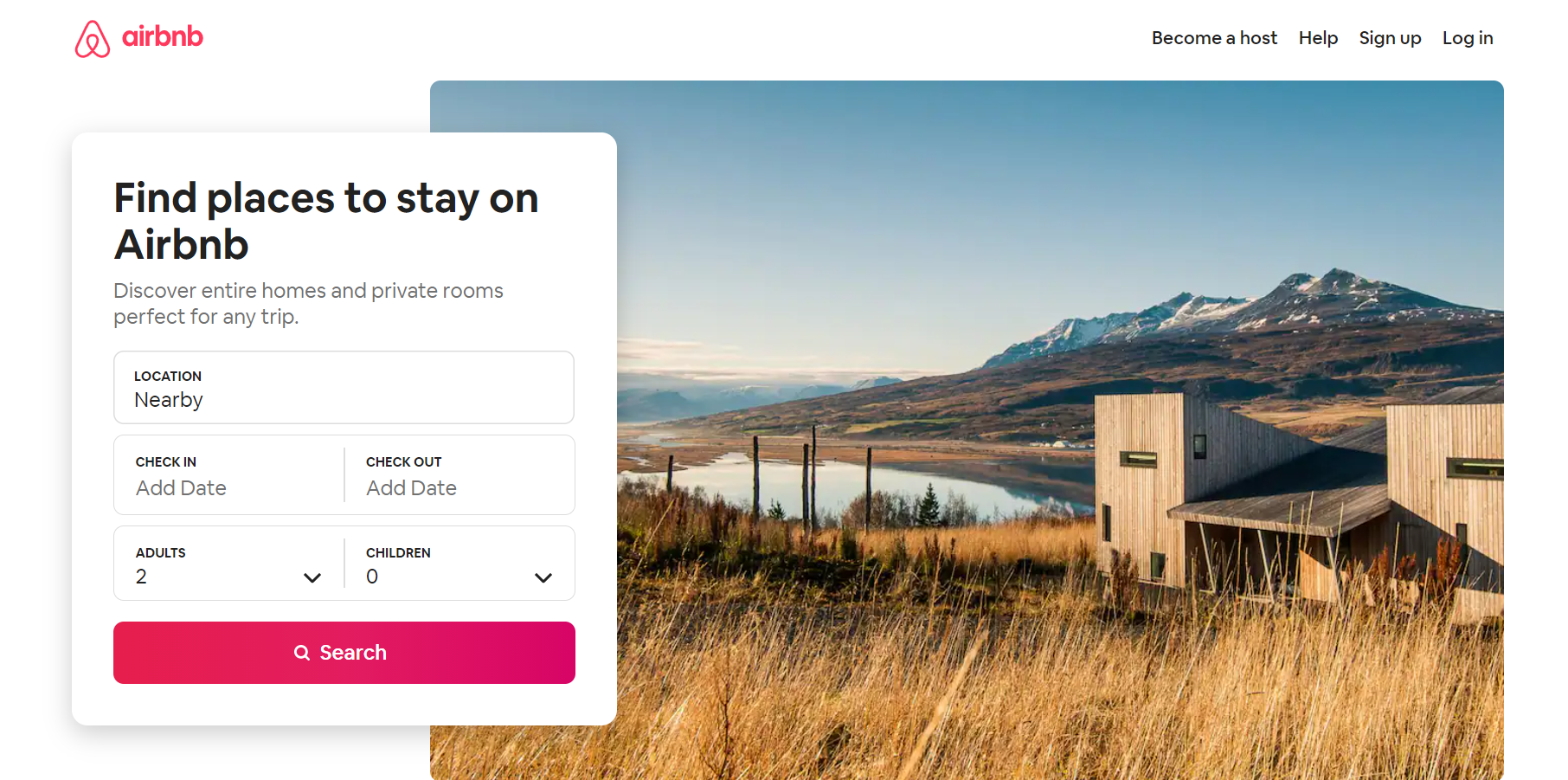 landing page beispiel airbnb