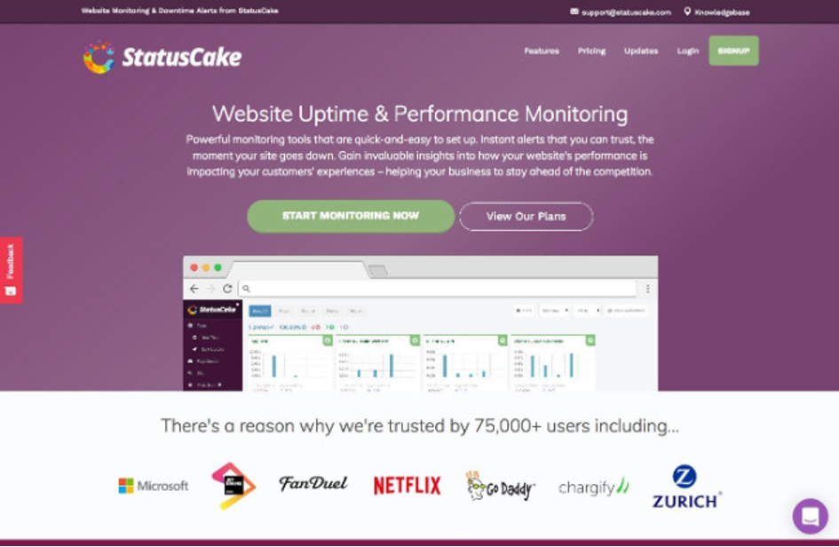 Outil de monitoring site web StatusCake