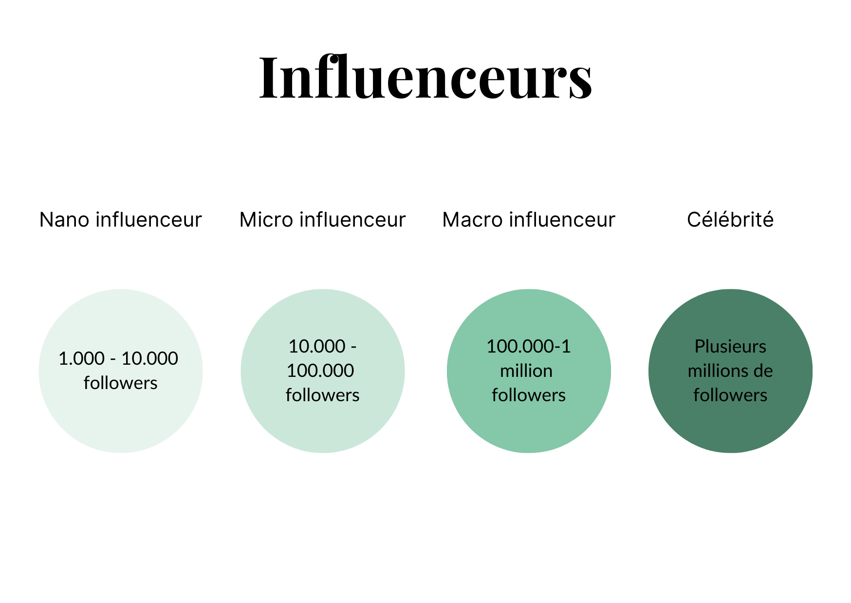 4 catégories d'influenceurs