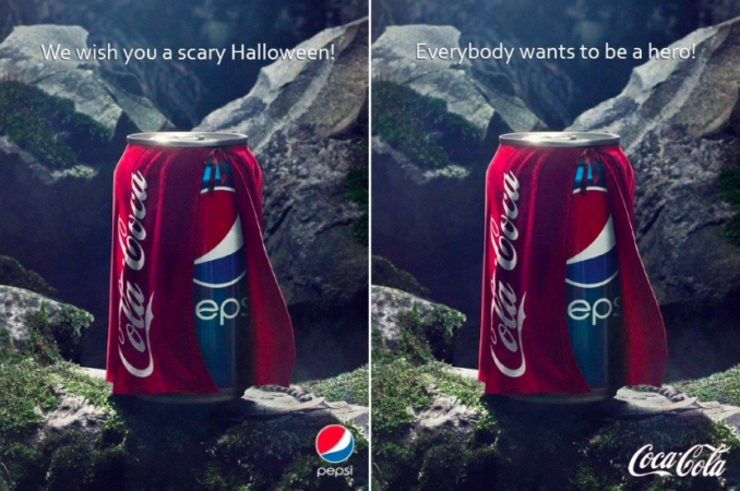 Publicité comparative Coca-Cola et Pepsi
